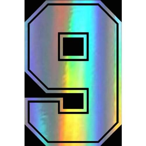 DecalsMe number 9 helmet 3D JDM Stickers Vinyl Funny Car Stickerson Auto Motorcycle Car Accessories Stickers