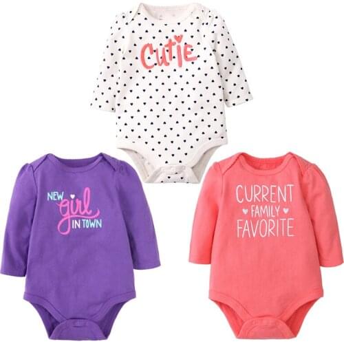 Newborn Clothes Baby Boys Girls Clothes Cute Long Sleeve Romper Bodysuit Baby Girl Fall Romper Toddler Girl Outfits Full