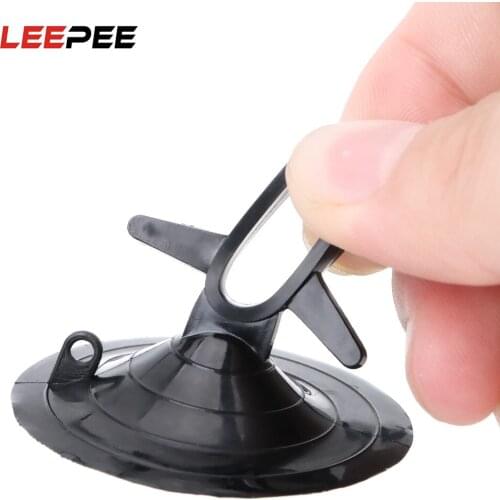 LEEPEE 10 PCS 45mm Diameter Car Sunshade Suction Cup PVC Strong Pull Ring Dovetail Suction Cup Automotive Interior