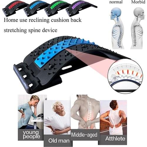 Back Massager Stretcher Fitness Massage Equipment Stretch Relax Stretcher Lumbar Support Spine Pain Relief Chiropractic 2021