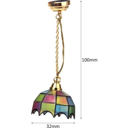 1:12 Scale Mini LED Chandelier Ceiling Lamp Model Dollhouse Miniature Accessory 77HD