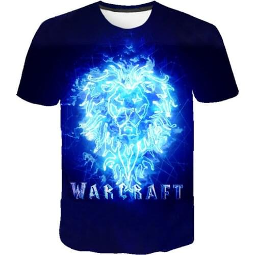 Fashion Cool T Shirt Men Women Game Warcraft 3D T-shirts Short Sleeve Printed Harajuku Style Tshirt Streetwear Tops Children Tee