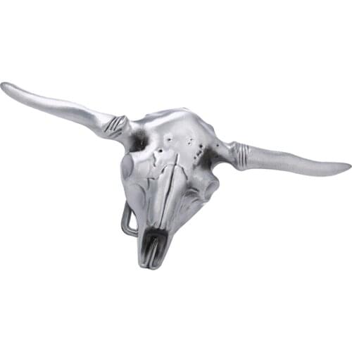 Mens Western 3D Cow Head Indian Jeans Vintage Belt Buckle