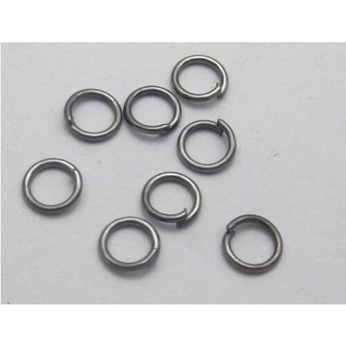 1500Pcs Gunmetal Plated Open Jump Ring 5X0.7mm