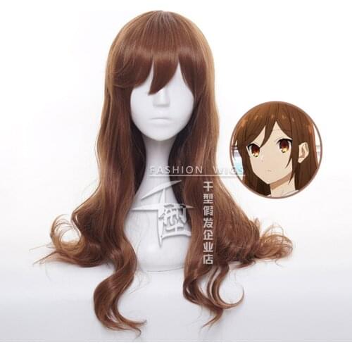 Hori Kyoko Kyouko Brown Long Curly Wig Cosplay Costume Heat Resistant Synthetic Hair Hori-san to Miyamura-kun Horimiya Wigs