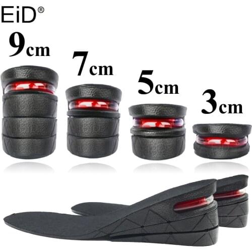 EiD 3-9cm Height Increase Insole With Air Cushion Height Lift Adjustable Cut Shoe Heel Insert Taller Support Absorbant Foot Pad