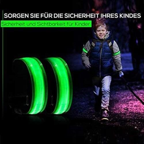 USB Charging LED Luminous Night Running Armband Bracelet Outdoor Sports Night Reflective Safety Belt Luminous Arm Band Dropship