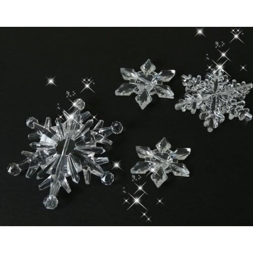 Frozen Party Supplies Glitter Crystal Acrylic Snowflake Ornaments Christmas Decorations for Home Wenter Party Decoration Navidad