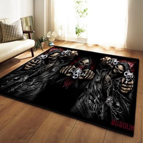 Terror Skull 3D Printing Carpets For Living Room Bedroom Area Rug Kids Room Decorative Mat Play Size Custom Pattern Child Carpet