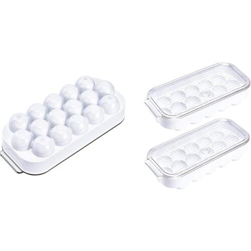 Refrigerator Egg Storage Box Stackable Egg TrayContainer Bins with Lid, Fridge