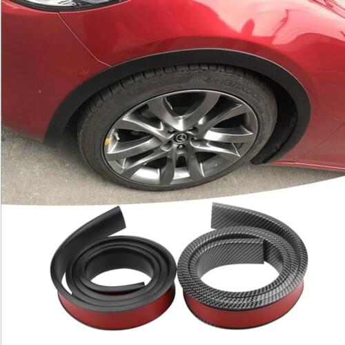 Car wheel protection universal rubber arch protector fender carbon fiber rubber tire scratch-resistant decorative strip