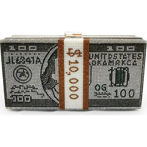 Multicolored Diamond Women Evening Bags Clutches Bags Wedding Purse Fashion Chain Handbags Ladies Prom Bag Dollar Clutch Wallet