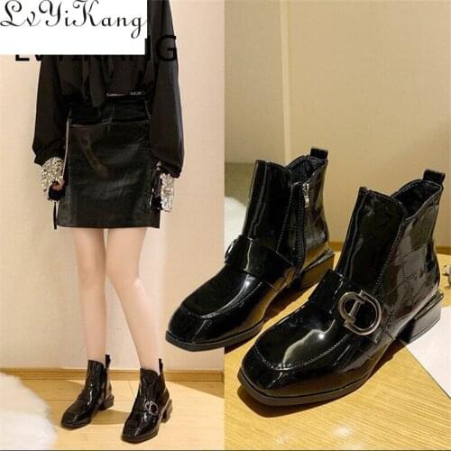 LVYIKANG 2019 Classic Heels Suede Women Winter Boots Warm Fur Plush Insole Ankle Boots Women Shoes Hot Side Zipper Shoes 35-40