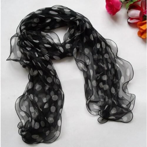 Women Fashion Long Scarves New Design 100% Silk Three Layers Silk Scarf Fall Winter Ladies Scarves Black, White, Khaki 175*30cm