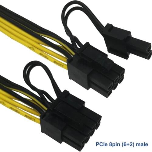 10pcs 8 Pin to dual 8 Pin PCI Express Power Converter Cable for Graphics GPU Video Card PCIE PCI-E VGA Splitter Hub Power Cable