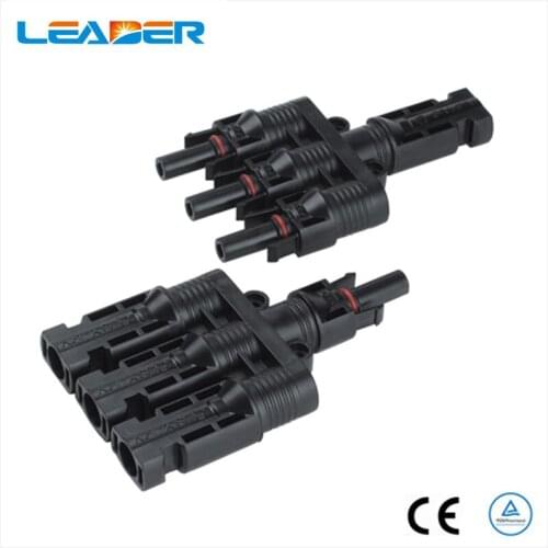 100 pairs/lot IP68 1 to 3 Solar Panel Cable Connectors 3 to 1 T Branch Connector Couplers used in Solar Power System LJ0150