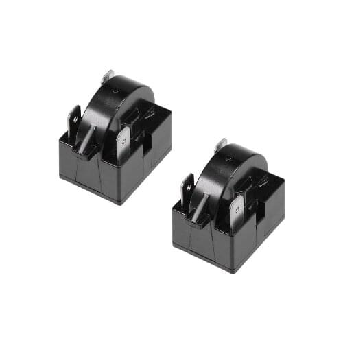 2 Pcs 4.7 Ohm 3 Pin Refrigerator PTC Starter Relay Black