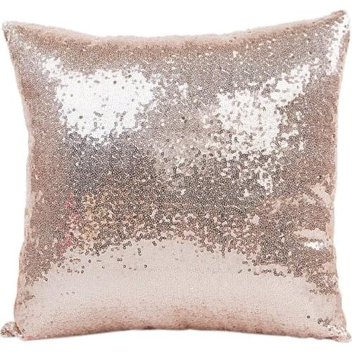 30x50cm/40x40cm Glitter Bling Throw Pillow Case DIY Sequin Pillowcase Throw Pillow Home Hotel Pillowcase Supply 4Color