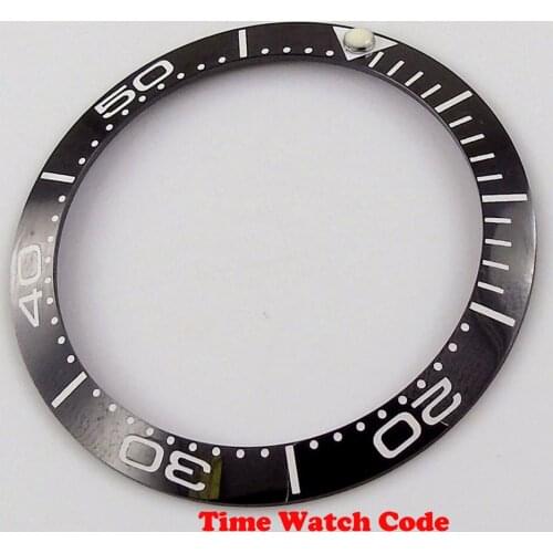 38mm black or white ceramic watch bezel insert wristwatches parts fit for 40mm automatic mens watch case