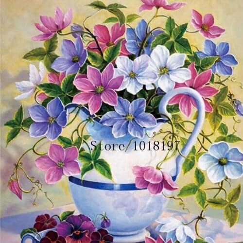 5d Diamond Mosaic Flowers Beautiful Dream Houses Dimond Painting Crafts Square Kits Embroidery With Crystals Diamond HDA0002