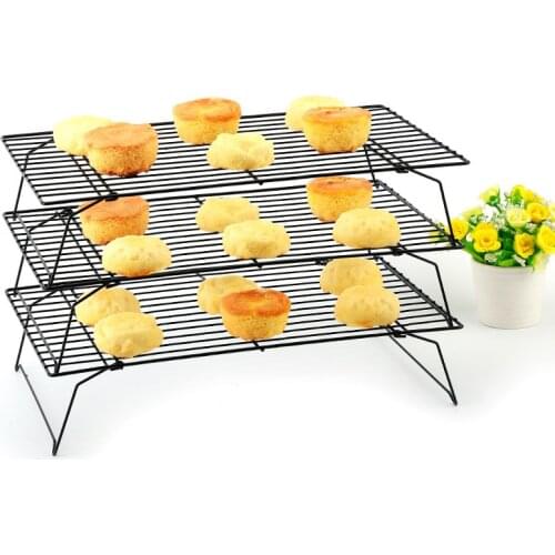 Non-stick Large Three-layer Encryption Cooling Rack Single-layer Bread Cake Drying Grid Biscuit Rack Single-layer Drying Grid