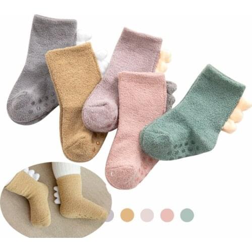 Baby Socks Girls Boys Cartoon Thick Sleep Socks Kids Toddlers Autumn Spring Newborn Infant Floor Socks Soft Coral Fleece
