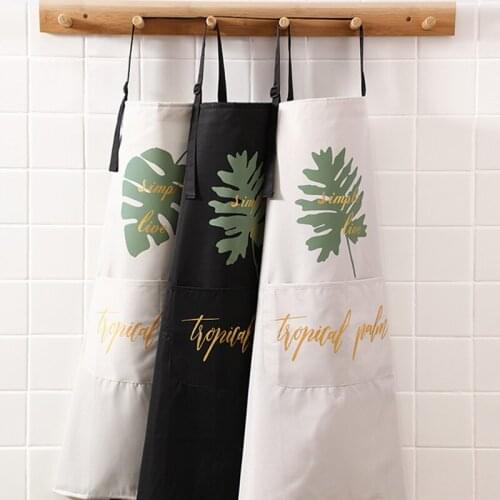 Household Nordic Style Cooking Apron Fashion Denim Waterproof And Oil-Proof Vest Type Adjustable Waist Kitchen Tool Accessories