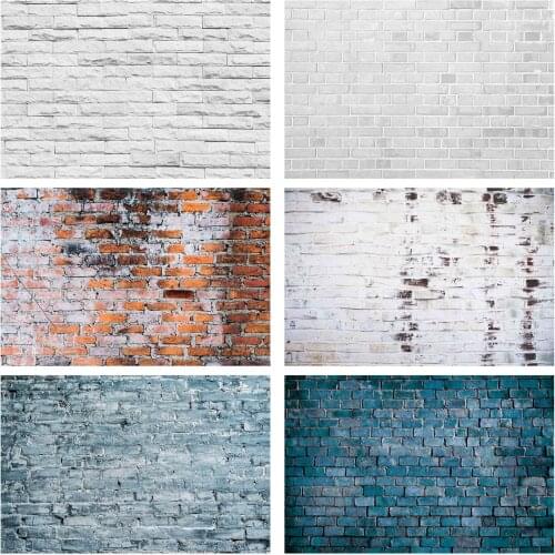 Grey White Brick Wall Photography Backgrounds Vinyl Cloth Backdrops for Photo Studio Photophone Video Portrait Party Birthday