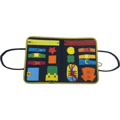 Montessori Toy Essential Educational Sensory Board For Toddlers Learn to Dress Dressing Skill