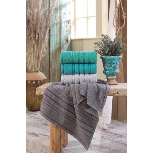 Botex 4'lü Hand and Face Towel Set 50 X90 cm BOTEX-ARDILLAYEŞIL50-4LÜ