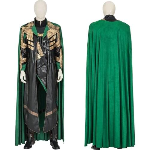 Loki Season 1 Cosplay Costume Leading Role Loki Clothing Halloween Carnival Outfit Full Sets With Boots