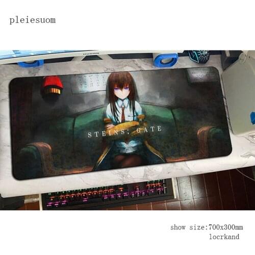 Steins gate mouse pad pc mats 700x300x4mm Computer mouse mat gaming accessories cute large mousepad keyboard games gamer