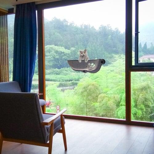 Cute Pet Hanging Beds Bearing Cat Sunny Window Seat Mount Pet Cat Hammock Comfortable Cat Pet Bed Shelf Seat Beds