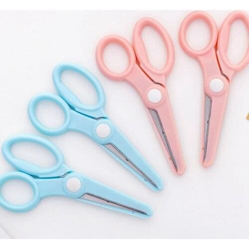 DIY Photo Plastic Student Scissors/Paper-cutting Scissors Child Safety Scissors Tools Prevent Gand Injury Crafts Cut Handicraft