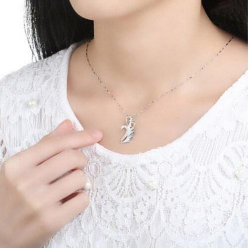 KOFSAC New Fashion 925 Sterling Silver Necklaces For Women Jewelry Novel Dragon Phoenix Pendant Men Lovers Valentines Day Gifts