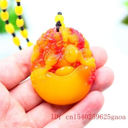 Green Jade Dragon Pendant Necklace Women Jewelry Fashion Charm Chinese for Amulet Natural Carved Men Gifts Jadeite