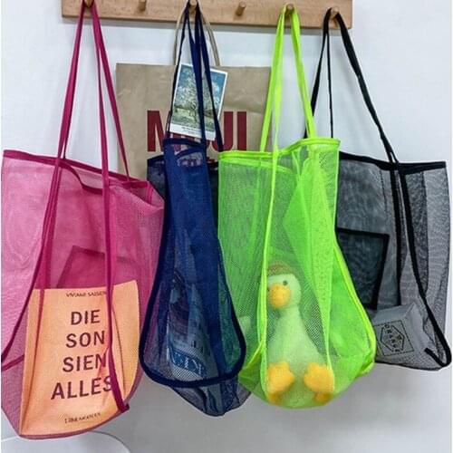 Mesh Beach Bag Extra Large Beach Bags and Sand Toys Grocery Picnic Tote 20CA