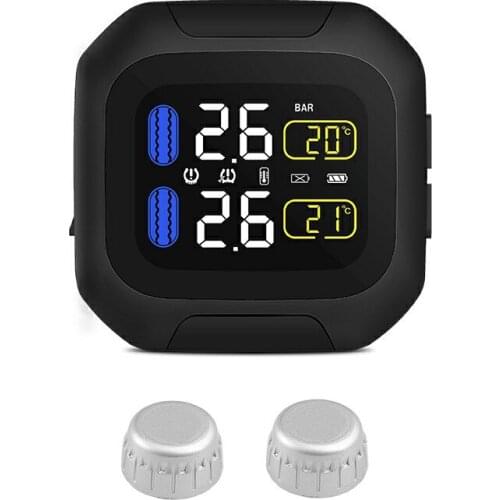 Motorcycle Tire Pressure Monitoring System TPMS with 2 Sensor for Motor Bike M3-WF Car Styling