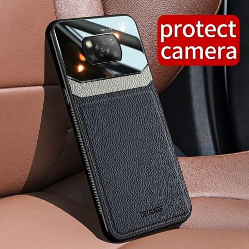 Ultra Thin Leather Skin Case for Xiaomi POCO X3 NFC X3 Pro Xiao Mi Poco X 3 Pocophone Pocox3 Phone Bag Cover