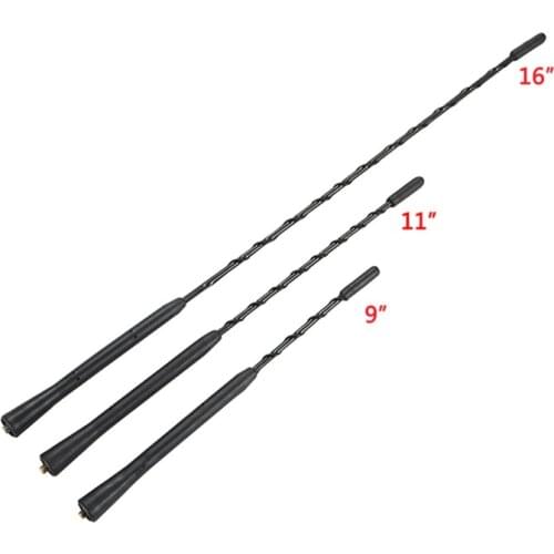 9/11/16 Inch Universal Car Roof Mast Whip Stereo Radio FM/AM Signal Aerial Amplified Antenna For Car