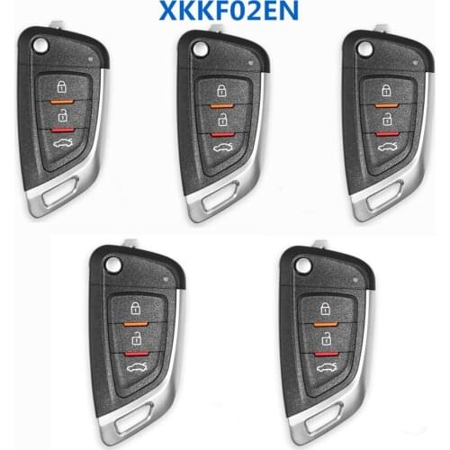 XHORSE 5/10PCS XKKF02EN Universal Remote Car Key with 3 Buttons for VVDI Key Tool/VVDI2