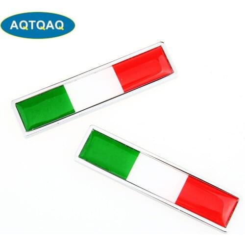 1 Pair Country National Flag Italy Hot Metal Stickers Car Styling Motorcycle Accessories Badge Label Emblem Car Stickers