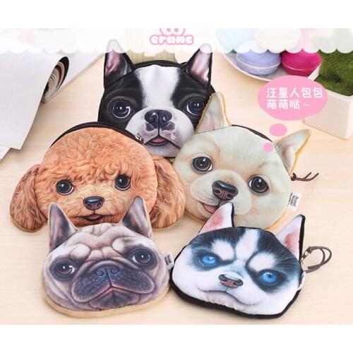 10 pieces Hot sell Cat and Dogs Plush Coin Purse , Gift 10CM Coin BAG Purse , Pocket Coin Wallet BAG , Keychain BAG