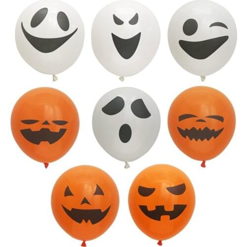 10 Pcs/Lot Latex Balloons Halloween Theme Party Balloon Decoration Baby Shower Birthday Party Decorate Pumpkin Ghost Balloons