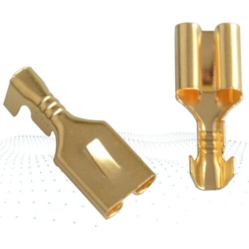 100Pcs 2.8mm 4.8mm 6.3mm Plug Spring Female Spade Cold Crimp Terminals Connector Car Speaker Electrical Wire Connectors Set