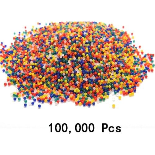 100,000 Pcs Soft Crystal Water Paintball Bullet Gun Toy Air Water Gun Accessories For P90 Toy Gun Colorful beautiful