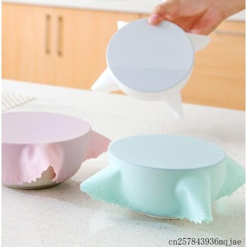 300pcs Reusable Bowls Seal Cover Kitchen Tools Bowl Cover Pan Lids Food Wraps Fit Various Sizes Shapes Containers
