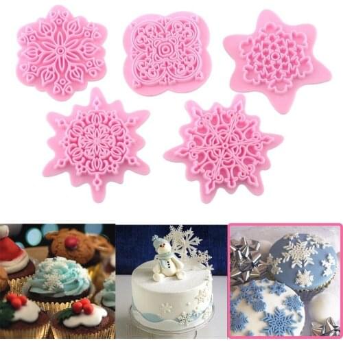 5pcs/lot Opera Cake Fondant Flower Print Modeling Models Printing Die Cake Tools Decorating Mold Cake Mold