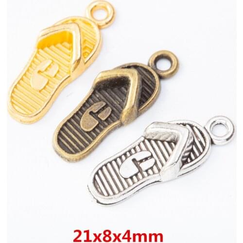 70 pieces of retro metal zinc alloy Shoes Pendant for DIY handmade jewelry necklace making 8024