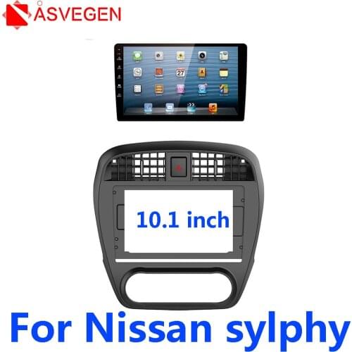 Asvegen Car DVD Frame Audio Fitting Adaptor Dash Trim Facia Panel 10.1inch For Nissan Sylphy
